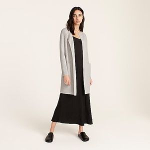 J. Crew Juliette collarless sweater-blazer heather dove size small